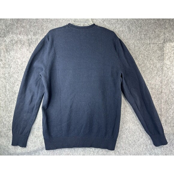 Gap Men's Size Large Tall Navy Blue Rollneck Sweater Classic Wool Blend - Picture 3 of 9